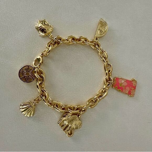 Lilly Pulitzer Gold Charm Bracelet. - Picture 9 of 9
